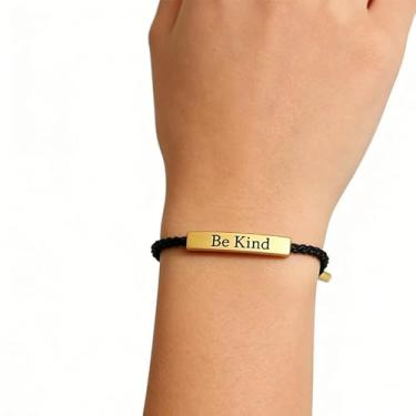 Imagem de Be Kind Pulseiras Acessórios para Mulheres Moda Punho Joias Exclusivas Design de Corda Moda Presentes de Amizade para Mulheres Dia dos Namorados, Medium, Latão, Sem Pedra Preciosa