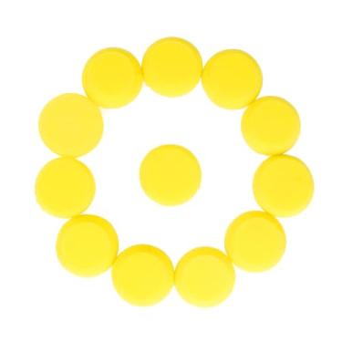 Imagem de Pacote com 12 esponjas redondas de pintura amarela, esponjas artísticas de 7 cm para artesanato e pintura facial