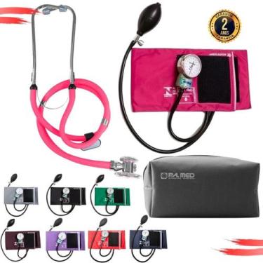 Imagem de Aparelho Pressão Esfigmomanômetro Aneroide + Estetoscópio Rappaport Du