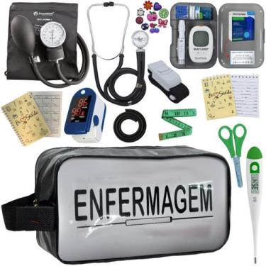 Imagem de Kit De Enfermagem Completo Medidor Glicose Aparelho Pressao - PREMIUM,