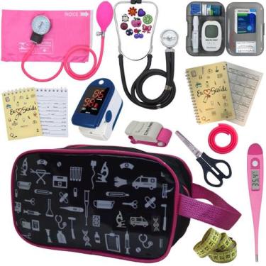 Imagem de Kit De Enfermagem Completo Medidor Glicose Aparelho Pressao - PREMIUM,