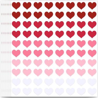 Imagem de Wonmon 2000 PCS Valentine’s Day Stickers for Kids Crafts, 5 Colors Mini Heart Stickers Small Valentines Heart Sticker for DIY Cards Envelope Gift Scrapbooking Valentines Party Decorations