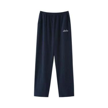 Imagem de Calças De Pijama De Algodão Para Adultos, Estilo Xadrez, Confortáveis 