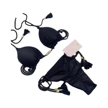 Imagem de Conjunto De Biquíni Ajustável Para Mulheres, Moda Sexy, Maiô Sólido, T