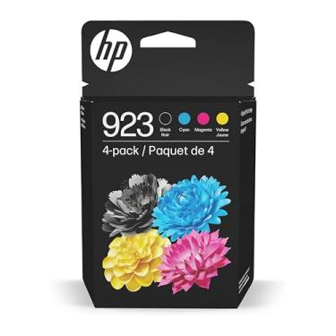 Imagem de HP Cartuchos de tinta 923 preto, ciano, magenta, amarelo | Funciona com série de impressoras: OfficeJet 8120, OfficeJet Pro 8130 | Elegível para tinta instantânea | 6C3Y6LN, pacote com 24