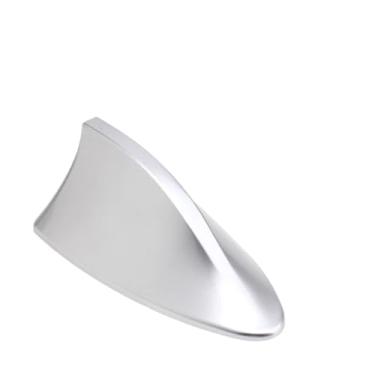 Imagem de Antena aérea de barbatana de tubarão para montagem no teto do carro, rádio automático, amplificador de sinal de antena AM FM universal (prata)