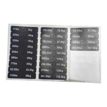 Imagem de Vaveren Etiquetas para Pilhas de Peso, Adesivos para Anilhas, Identificação de Equipamentos de Ginástica, Treinamento de Força e Musculação, 5 Kg a 147.5 Kg