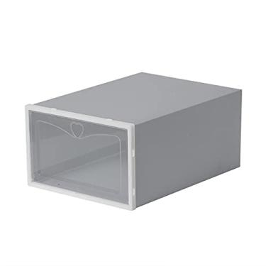 Imagem de Organizador de sapatos organizador de sapatos empilháveis caixas de armazenamento de sapatos tipo gaveta abertura frontal sapateira organizador armário de sapatos recipiente de sapatos de plástico