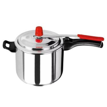 Imagem de Panela De Pressão Grande 10 Litros Alumínio Globo - INMETRO, Prata