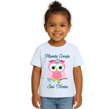 Imagem de Camiseta Mamãe Coruja Rosa Dia das Mães Personalizada - Use P4, Branco
