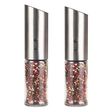 Imagem de Moedor elétrico de sal e pimenta moedor de temperos para cozinhar recarregável por USB - WUDILU Ferramentas de cozinha ajustáveis automáticas para tempero fácil
