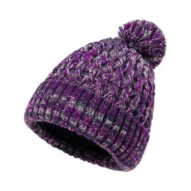 Imagem de Gorro De Inverno Feminino Com Padrão De Abacaxi, Chapéu Tricotado De C