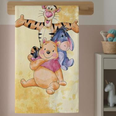 Imagem de Toalha de Banho Algodão Infantil Qualidade Estampa Ursinho Fofo Mel Co