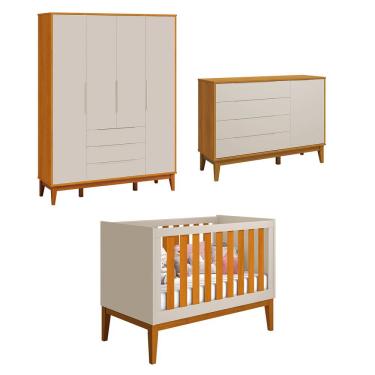 Imagem de Jogo De Quarto Classic Elfe Sapateira Areia Fosco Com Savana - Moveisaqui