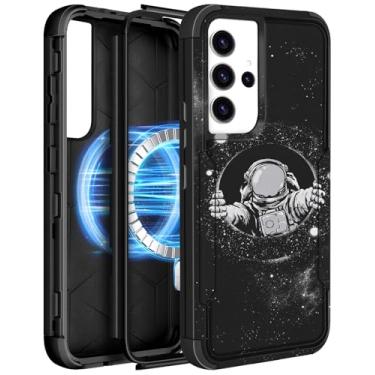 Imagem de LISEVO Capa resistente para Samsung Galaxy S25/S24 - Compatível com MagSafe à prova de choque protetora resistente magnética masculina de grau militar à prova de choque capa de telefone durável Funda