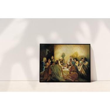 Imagem de Quadro Com Moldura Santa Ceia - Core Decore, G