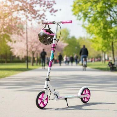 Imagem de Patinete Infantil E Juvenil Dobrável Com Rodas Grandes - UNITOYS, Bran