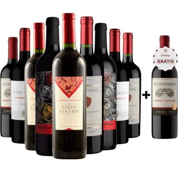 Imagem de Kit 9 Tintos Mais Vendidos + Cabernet Grátis