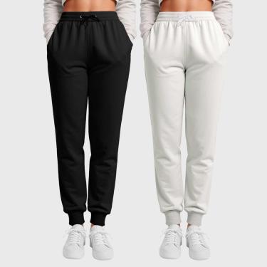 Imagem de Kit 2 Calças Femininas Moletom Lisos Benellys-Feminino