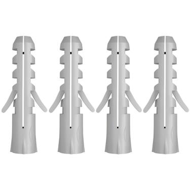 Imagem de Bucha Para Expansão S8 com Pitão 4 Unidades 600121 Fischer Cartela Bucha Para Fixação S8 com Aba