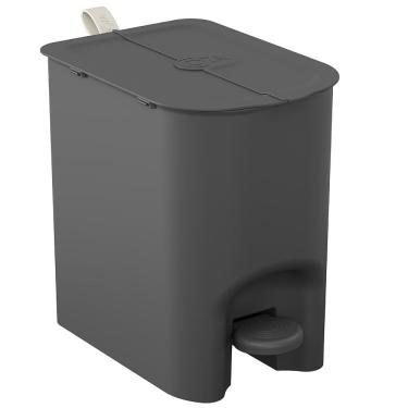 Imagem de Lixeira Borboleta com Pedal 6 Litros Cinza Chumbo com Alça 10660-0536 Coza Lixeira Borboleta C-