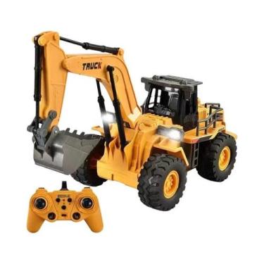 Imagem de Caminhão Escavador RC Para Meninos, Veículo De Engenharia Com Controle