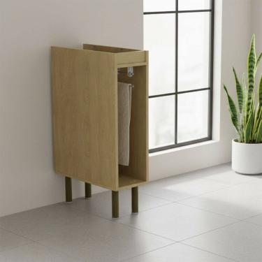 Imagem de Balcão de Cozinha 20 Cm com Porta Toalhas Natural/Arenas - Tecno Mobili