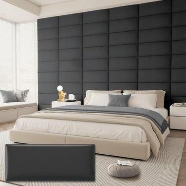 Imagem de Cabeceira 14 Placas Size Moderna Estofada Painel Autocolante - - Soft 