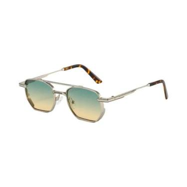 Imagem de Óculos De Sol Masculinos Steampunk Quadrados Com Armação De Metal, Des