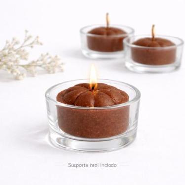 Imagem de Vela Marrom Rechaud  Uso Espiritual, Decoração e Aromatizadores - Estr