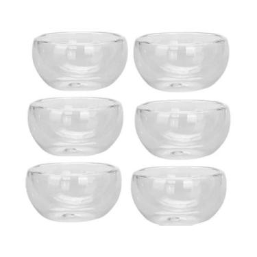 Imagem de Conjunto De Copos De Chá De Vidro Transparente De Dupla Camada 2/4/6 P