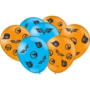 Imagem de Balão Bexiga Festa de Aniversário Hot Wheels 25 Unidades - Festcolor