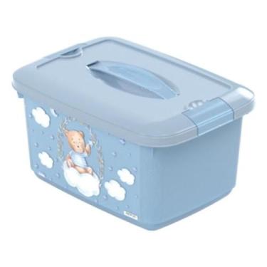 Imagem de Caixa Organizadora Infantil Com Alça Decorada 5,2 L Menino Plasútil - 