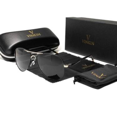 Imagem de Óculos De Sol Vinkin Masculino Polarizado UV400 Luxuoso, Preto