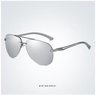Imagem de Óculos De Sol Vinkin Masculino Polarizado Uv400 Luxuoso, Cinza