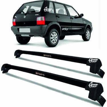 Imagem de Rack Teto Aluminio Prime Fiat Uno Way 2pts 01-14 Preto PR112