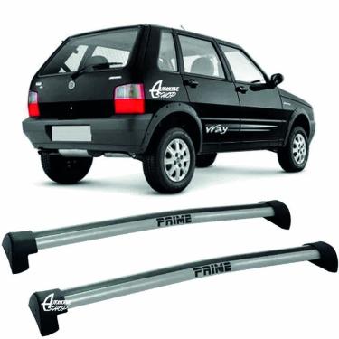 Imagem de Rack Teto Aluminio Prime Fiat Uno Way 2pts 01-14 Prata PR002
