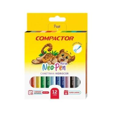 Imagem de Canetinha Hidrocor Neo Pen Mirim 12 Cores Compactor