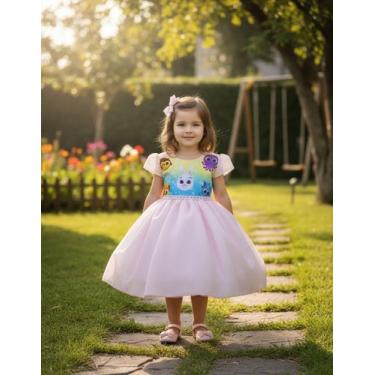 Imagem de Vestido Temático Infantil Super Luxo Bolofofos E Tiara - S/A Pingo De 
