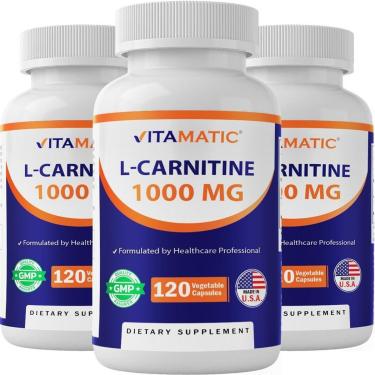 Imagem de Suplemento Vitamatic L-Carnitina Fumarato 1000mg 120 Cápsulas-Unissex