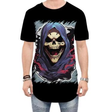Imagem de Camiseta Longline Máscara de Caveira Estilosa 6 - Kasubeck Store®, GG
