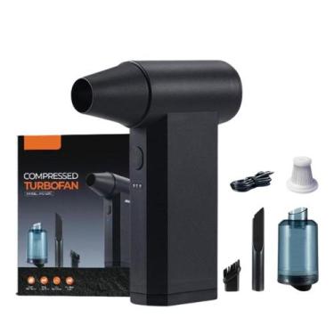 Imagem de Mini Soprador Aspirador Portátil USB 8000mAh Bivolt Recarregável 1500W