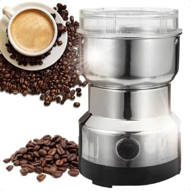 Imagem de Moedor de Café Elétrico 110V com Ajuste de Moagem para Grãos, Sementes e Temperos Lâminas em Aço Inoxidável Higipack