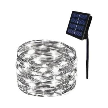 Imagem de Luzes De Cordão LED Solares À Prova d'Água Para Exteriores Com 8 Modos