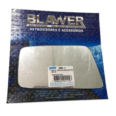 Imagem de Lente Espelho Retrovisor Opala Caravan 1985 a 1988 Esquerdo - Blawer