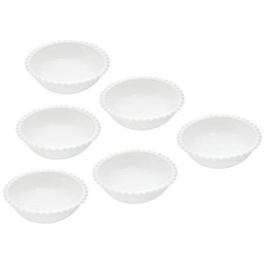 Imagem de Conjunto de Bowls Porcelana Branco Bon Gourmet - 300ml 27567 6 Peças