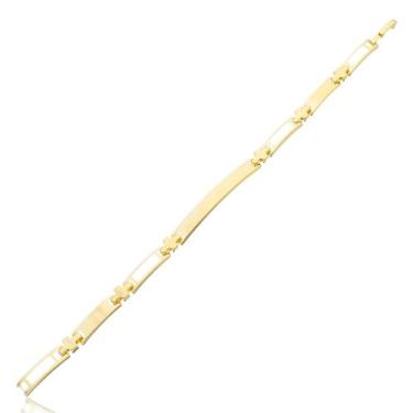 Imagem de Pulseira Bracelete feminino Ouro 18k Flexível Arcos vazados - Grupo Ar