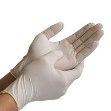 Imagem de luva de latex descartavel , c/pó, ca41019/15112 . tam:M (cx c/100un) -