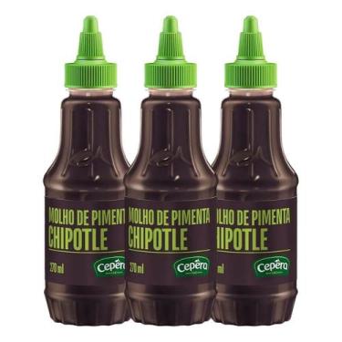 Imagem de Kit Com 3 Molho Pimenta Chipotle Cepêra Sabores Food Service