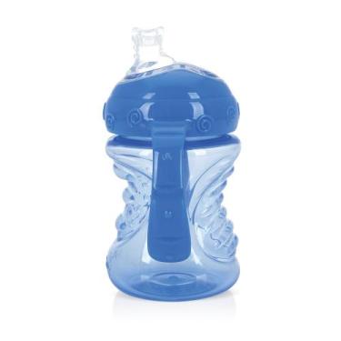 Imagem de Copo de Treinamento Nuby 240ml Azul com Bico de Silicone